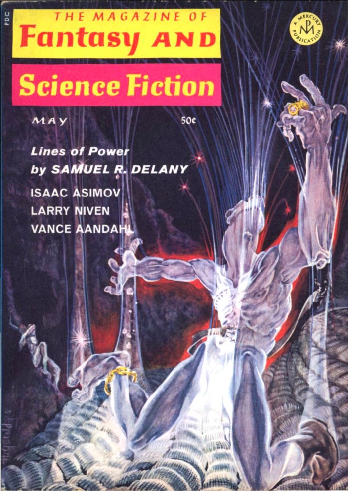 Cover of the Magazine of Fantasy and Science Fiction containing Lines of Power