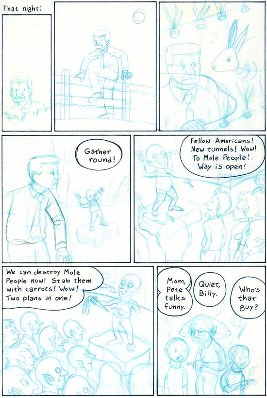 The pencils for page 14.