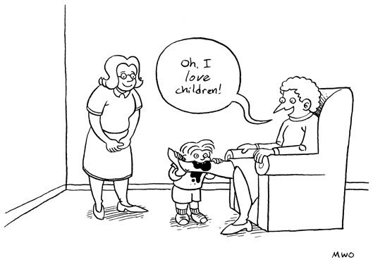 Meeting the neighbor's kid.