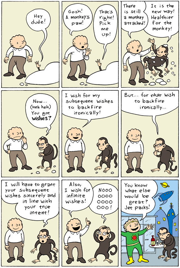 Magic monkeys are none too bright.