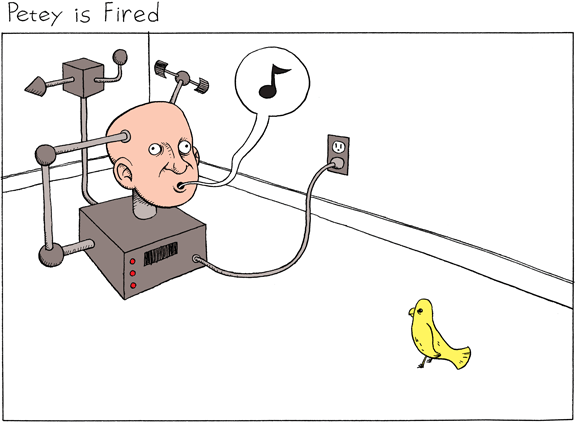 Petey is fired.