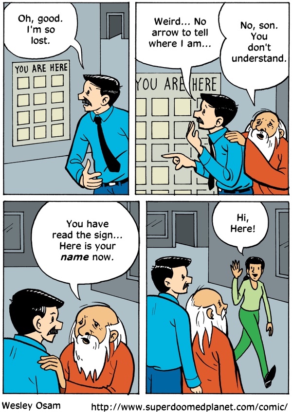 Cartoon--You Are Here